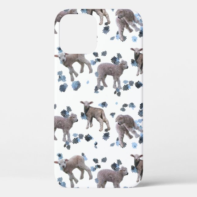Lamb Frenzy iPhone 12 Case (choose colour) (Back)