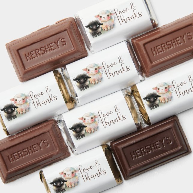 Lamb Gender Neutral Baby Shower Hershey's Miniatures (Assorted)