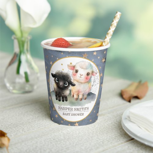 Lamb Gender Neutral Baby Shower Paper Cups