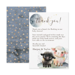 Lamb Gender Neutral Baby Shower Thank You Card