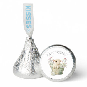 Lamb in a Basket Floral Animal Baby Shower  Hershey®'s Kisses®