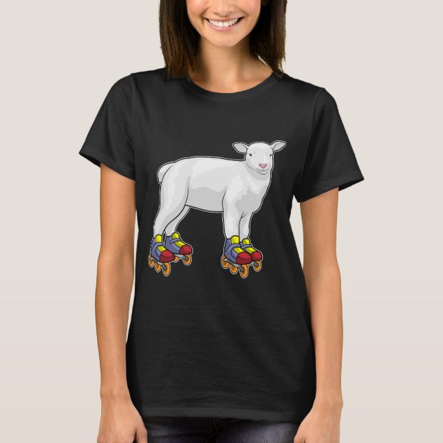 Lamb Inline skating Roller skates T-Shirt (Front)