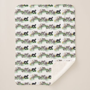 Lamb Meadow Sherpa Blanket (choose colour)