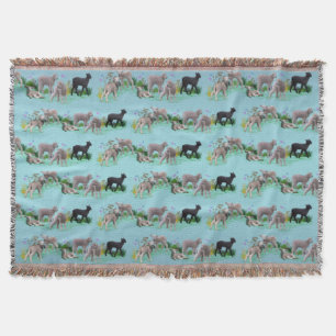 Lamb Meadow Throw Blanket (Sky Blue Mix)