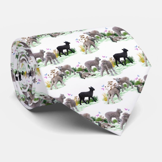 Lamb Meadow Tie (choose colour) (Rolled)