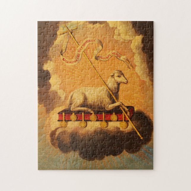 Lamb of God, Agnus Dei by Jose Campeche y Jordan Jigsaw Puzzle (Vertical)