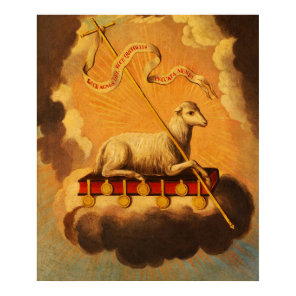 Lamb of God, Agnus Dei by Jose Campeche y Jordan Poster