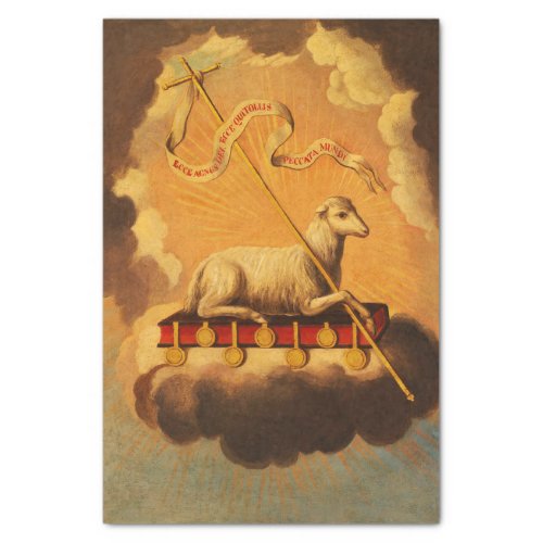 Lamb of God Agnus Dei by Jose Campeche y Jordan Tissue Paper