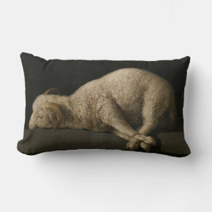 Lamb of God (Agnus Dei) (Sacrificial Animal) Lumbar Pillow