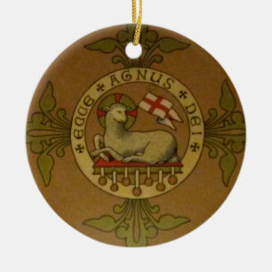 Lamb of God Ecce Agnus Dei Ceramic Ornament