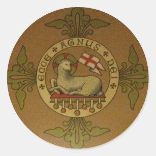 Lamb of God Ecce Agnus Dei Classic Round Sticker