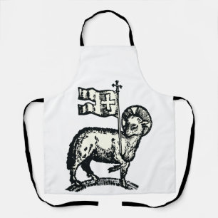 Lamb of God symbol of Christian faith Apron