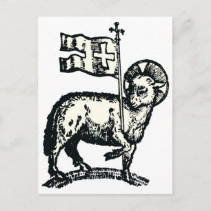 Lamb of God Symbol of Christian Faith Postcard