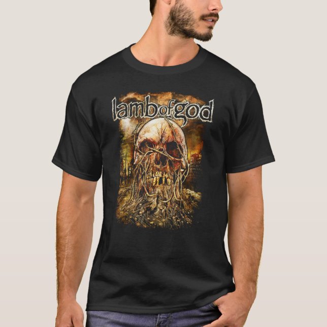 Lamb of God u2013 Vine Skull T-Shirt (Front)