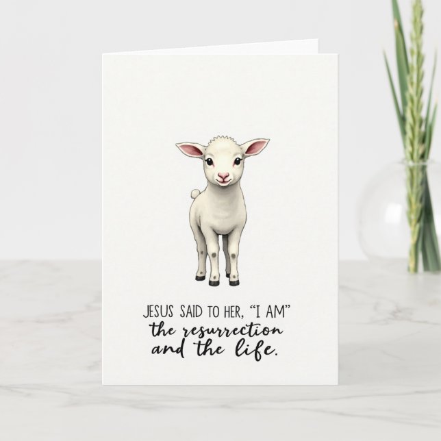 Lamb Resurrection And Life Card (Front)
