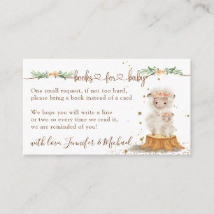 Lamb Sheep New Mommy Books for Baby Enclosure Card