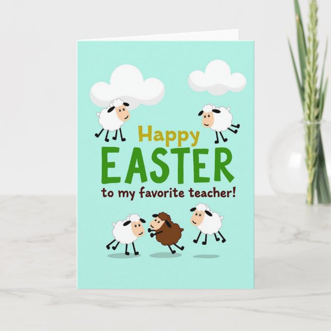 Lamb Teacher Easter Card (Front)