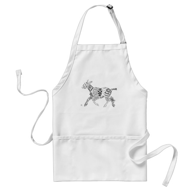 Lamb Typogram Adult Apron (Front)