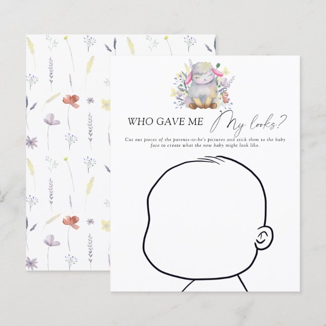 Lamb - Who gave me my looks baby game (Front/Back)