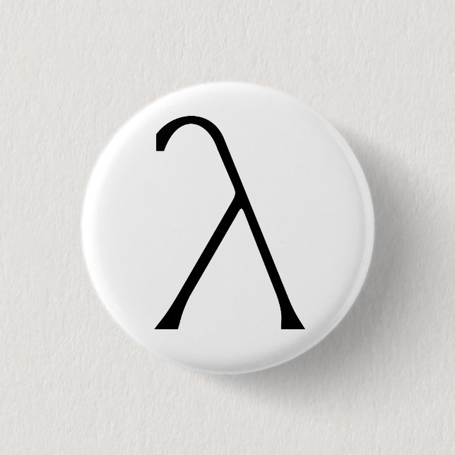 Lambda Badge Pinback Button (Front)