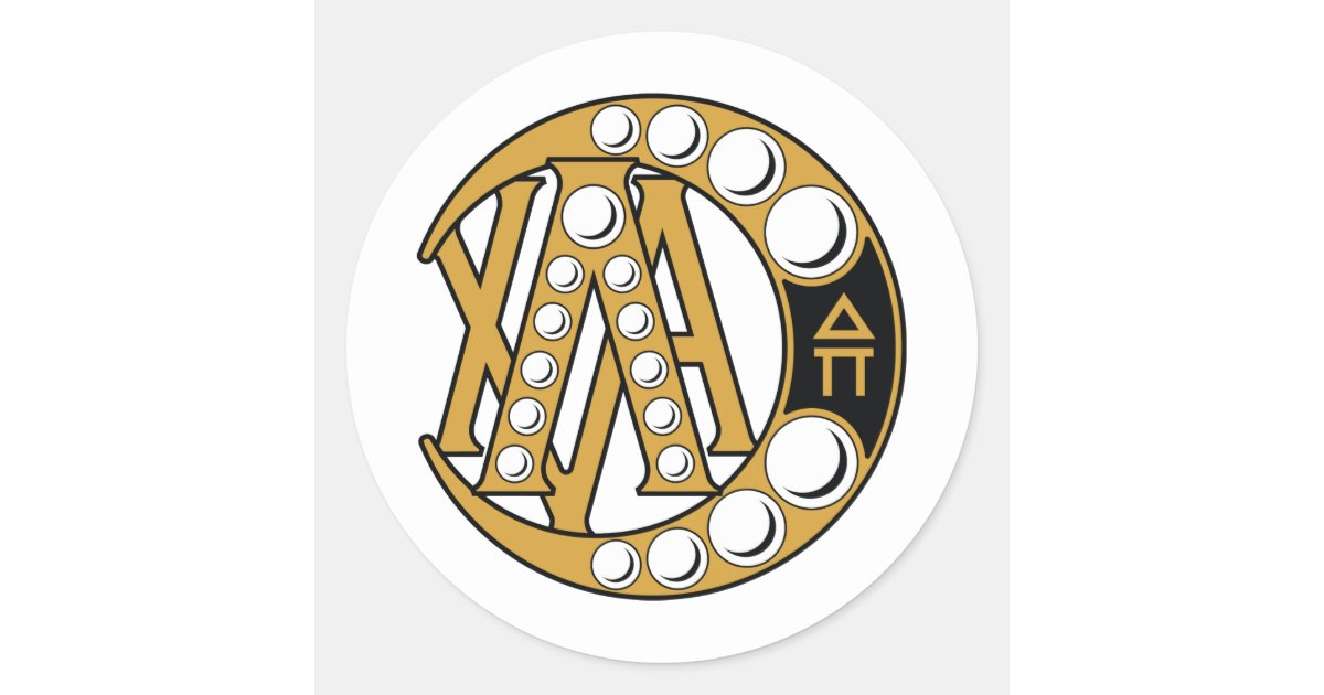 Lambda chi alpha badge classic round sticker zazzle