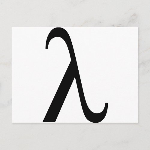 lambda Symbol Postcard