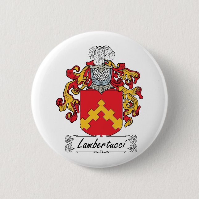 Lambertucci Family Crest Pinback Button (Front)