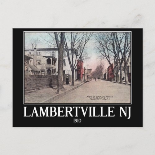 Lambertville NJ Main Street 1910 Vintage Postcard