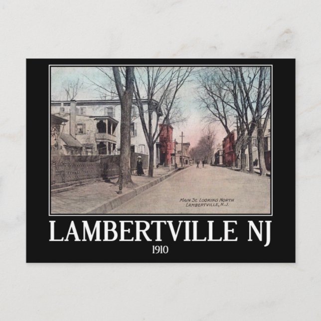 Lambertville NJ, Main Street, 1910, Vintage Postcard (Front)