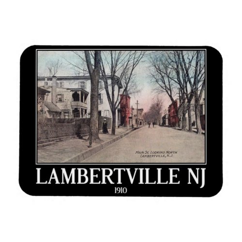 Lambertville NJ Main Street 1910 Vintage Style Magnet