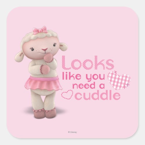 Lambie _ Looks Like You Need a Cuddle Square Sticker