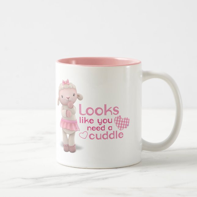 Lambie - Looks Like You Need a Cuddle Two-Tone Coffee Mug (Right)