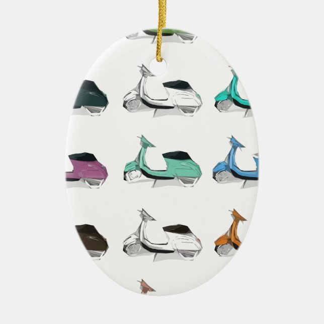 Lambretta Pop Art Ceramic Ornament (Front)