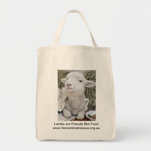 Lambs are Friends Not Food Tote Bag