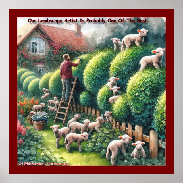 Lambscape Artist: Topiary Gone Woolly Poster (Front)