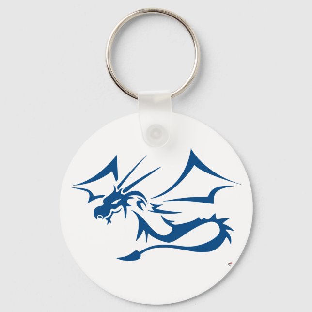 Lambton the Blue Dragon Keychain (Front)