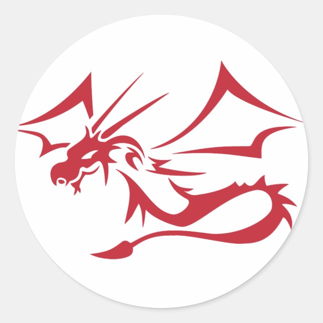 Lambton the Red Dragon Classic Round Sticker (Front)