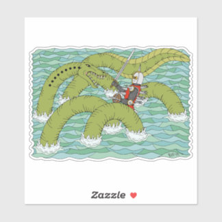 Lambton Worm and Knight Sticker