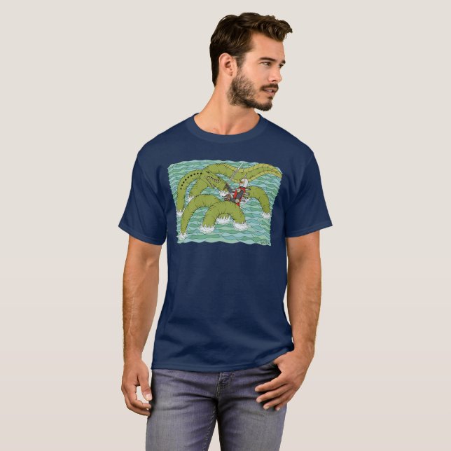 Lambton Worm and Knight T-Shirt (Front Full)