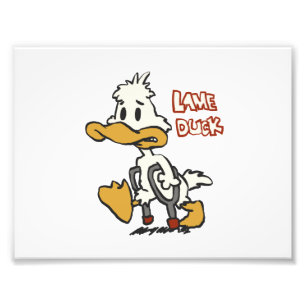 Lame duck cartoon choose background color photo print