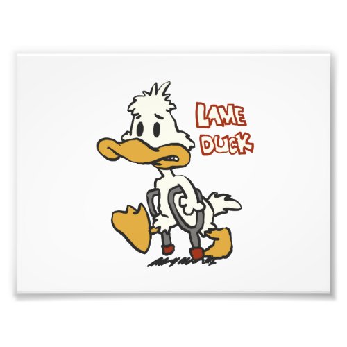 Lame duck cartoon  choose background color photo print