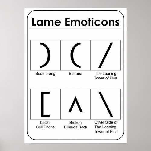 Lame Emoticons Chart