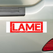 Lame Stamp Bumper Sticker (On Car)