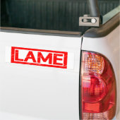Lame Stamp Bumper Sticker (On Truck)