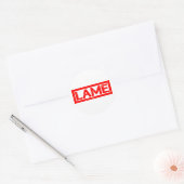 Lame Stamp Classic Round Sticker (Envelope)