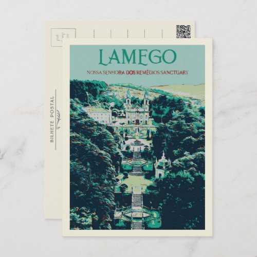 Lamego Sanctuary in Portugal Illustration Postcard