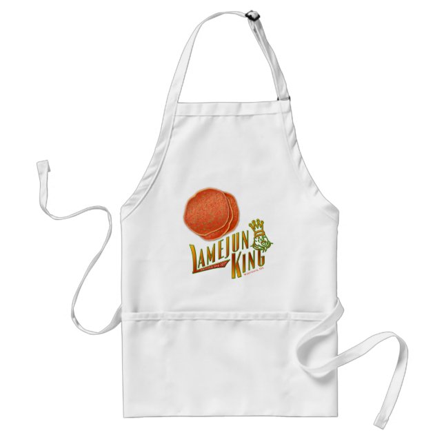 Lamejun King, Master of Armenian Pizza! Adult Apron (Front)
