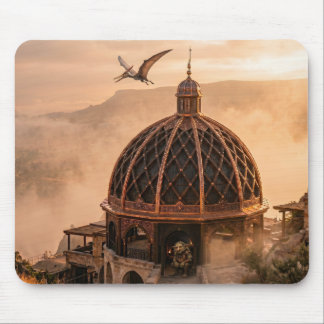 Lamella Domed Building On Fantasy Scene Mouse Pad
