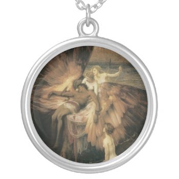 Lament Of Icarus Fine Art Silver Plated Necklace by golden_oldies at Zazzle