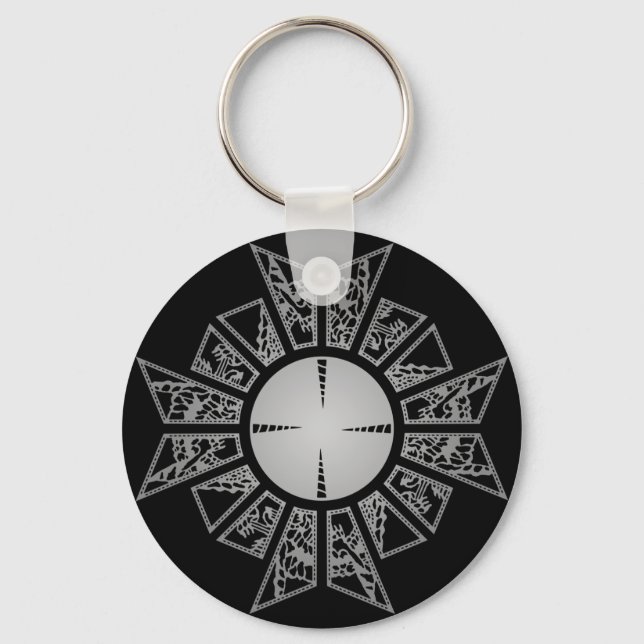 Lament star silver keychain (Front)